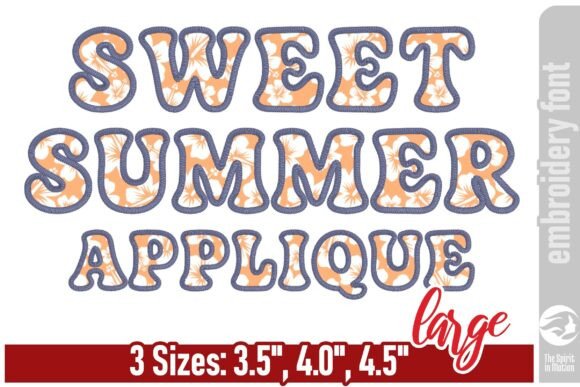 Review: Sweet Summer Groovy Applique Font - L